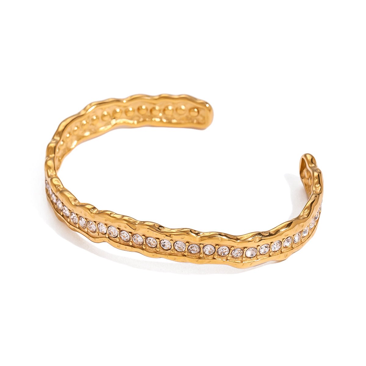 Cleo Ripple Cuff | 18K Gold-Plated
