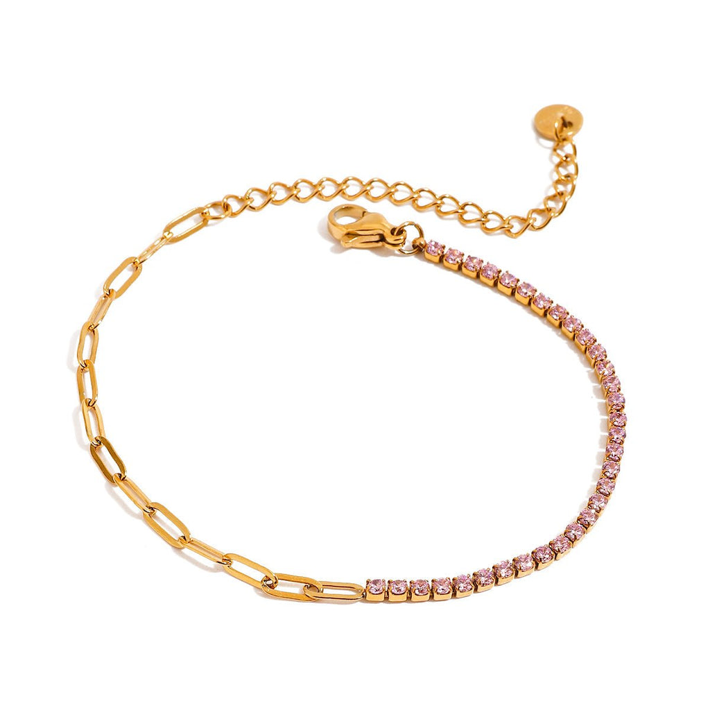 Valen Blush Chain Bracelet | 18K Gold-Plated