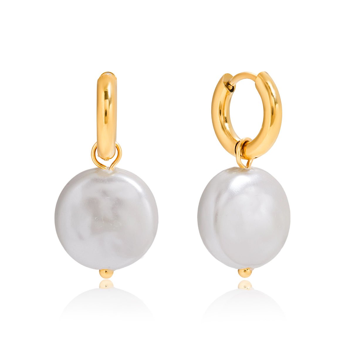 Serilda Coin Hoop Earrings | 18K Gold-Plated
