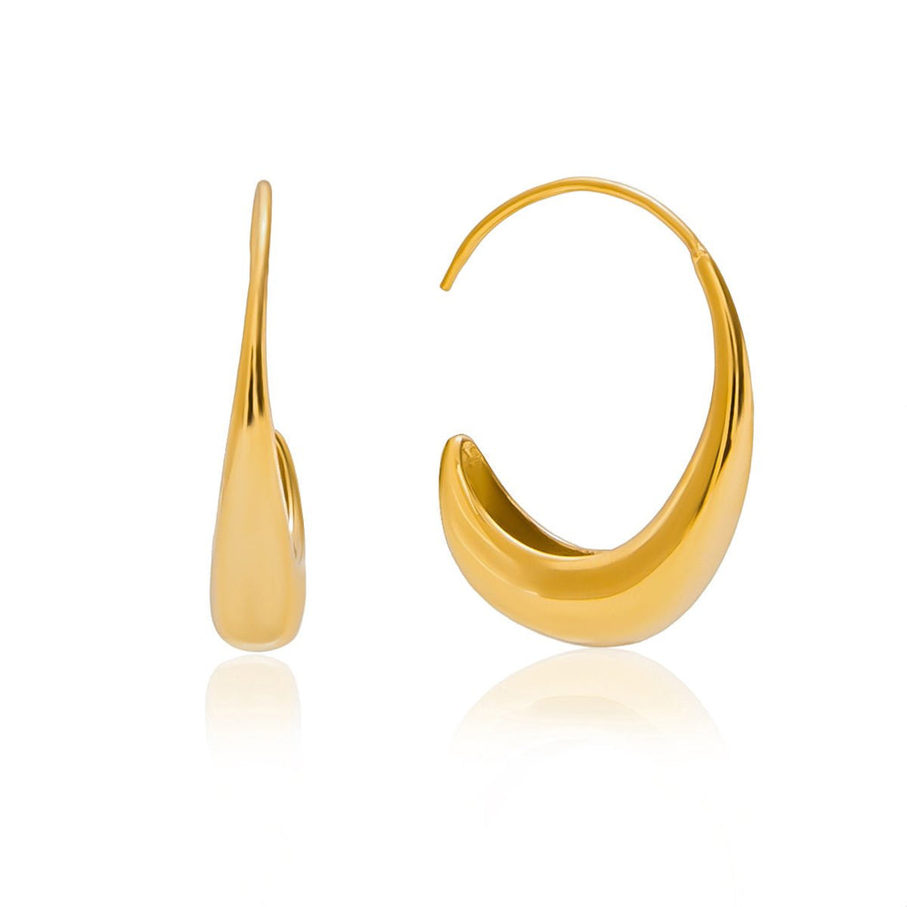 Simone Teardrop Hoops | 18K Gold-Plated