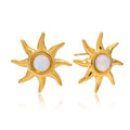 Clara Sunburst Studs | 18K Gold-Plated