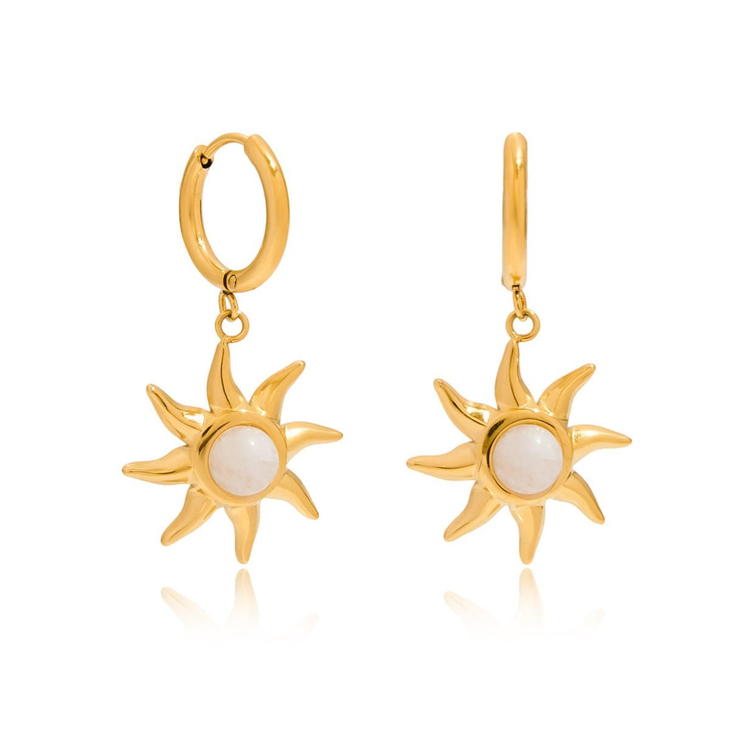 Elanor Charm Hoops | 18K Gold-Plated