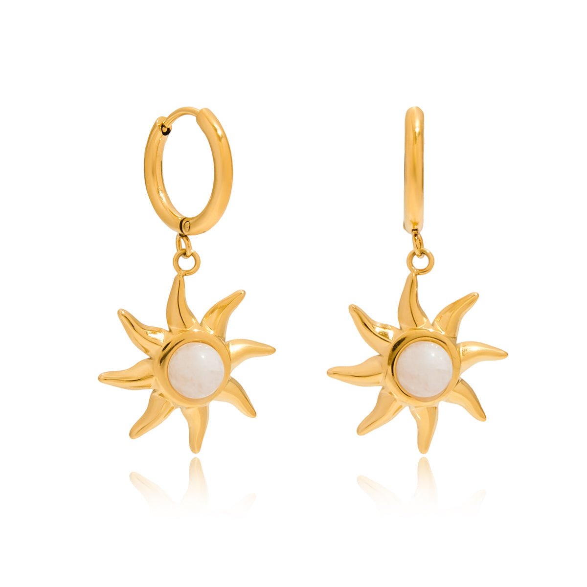 Elanor Charm Hoops | 18K Gold-Plated