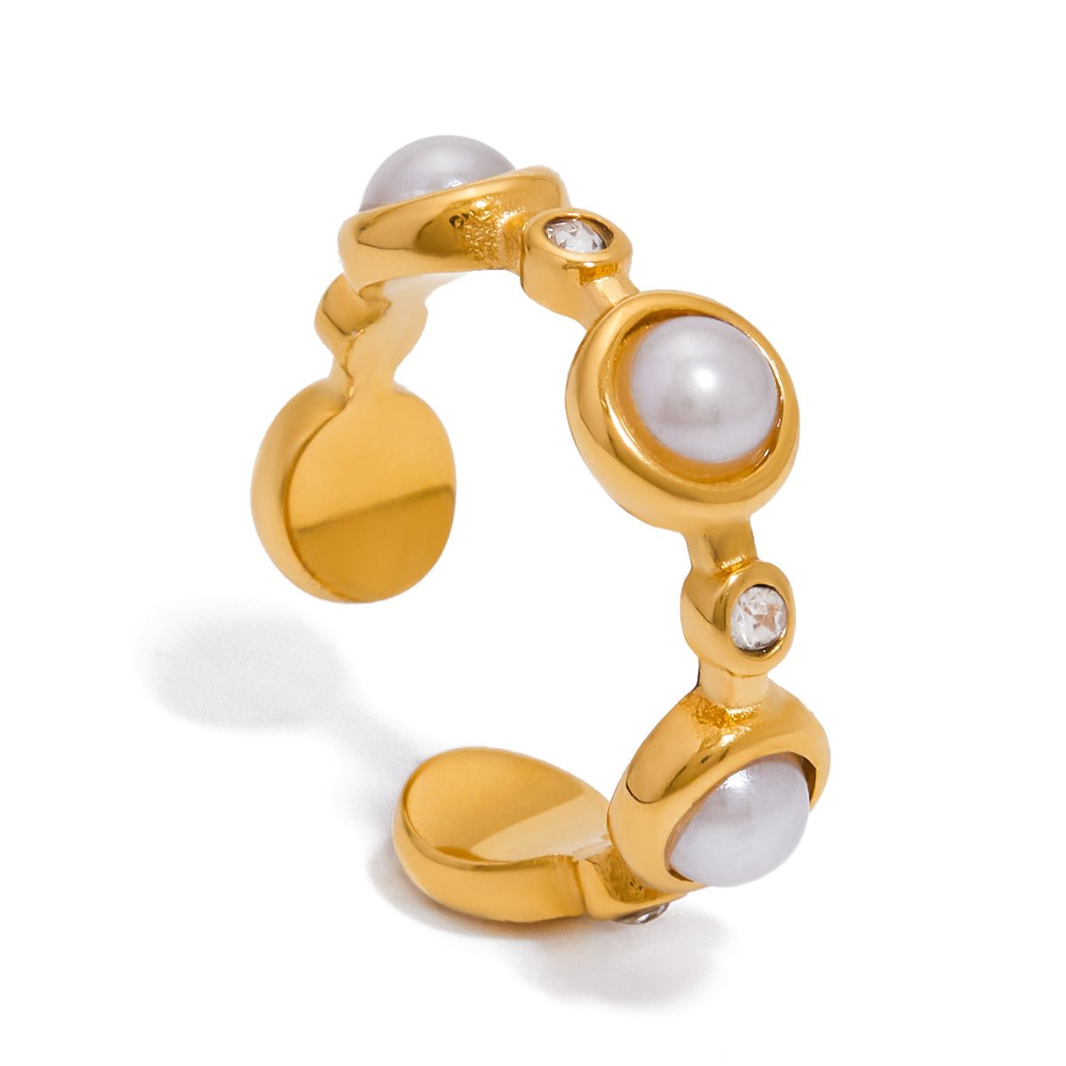 Ayana Pearl Cuff Ring | 18K Gold-Plated