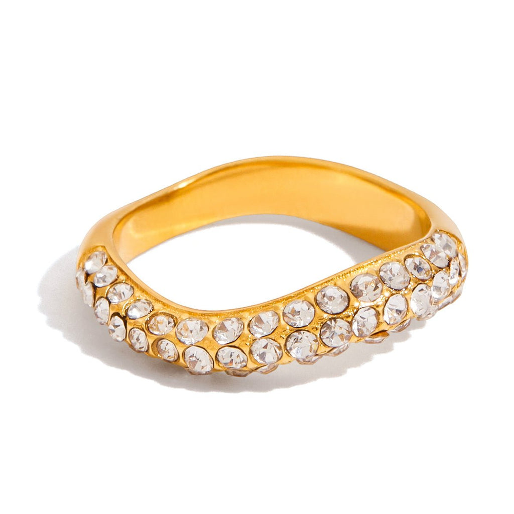 Valerina Wave Ring | 18K Gold-Plated