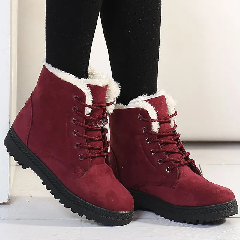 Women's Winter Snow Boots, Fur Lined
