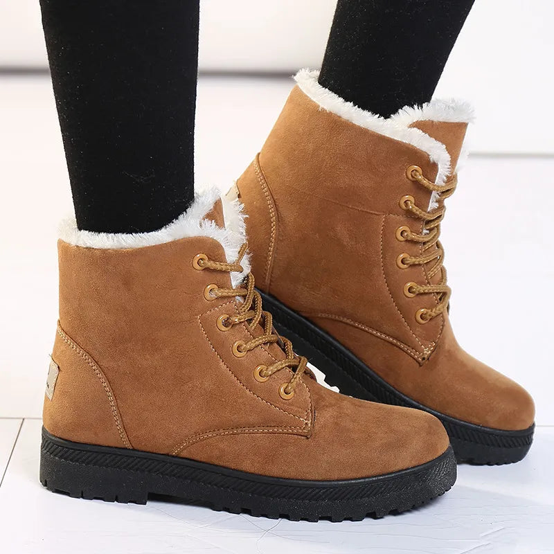 Women's Winter Snow Boots, Fur Lined