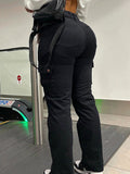 Women's Winter Cargo Pants, High Waist