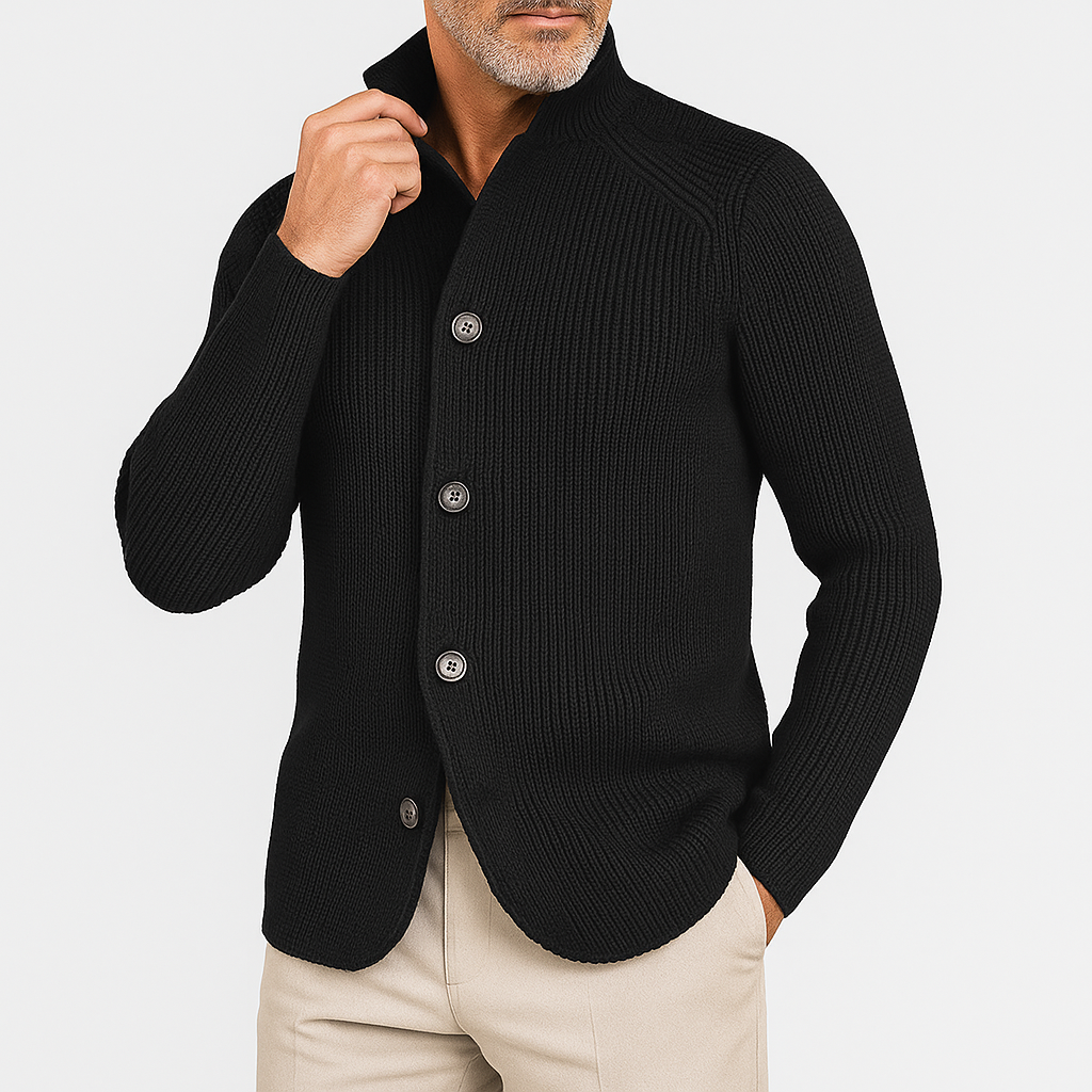 Men's Buttoned Knit Cardigan