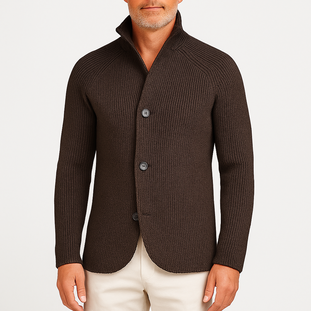 Men's Buttoned Knit Cardigan