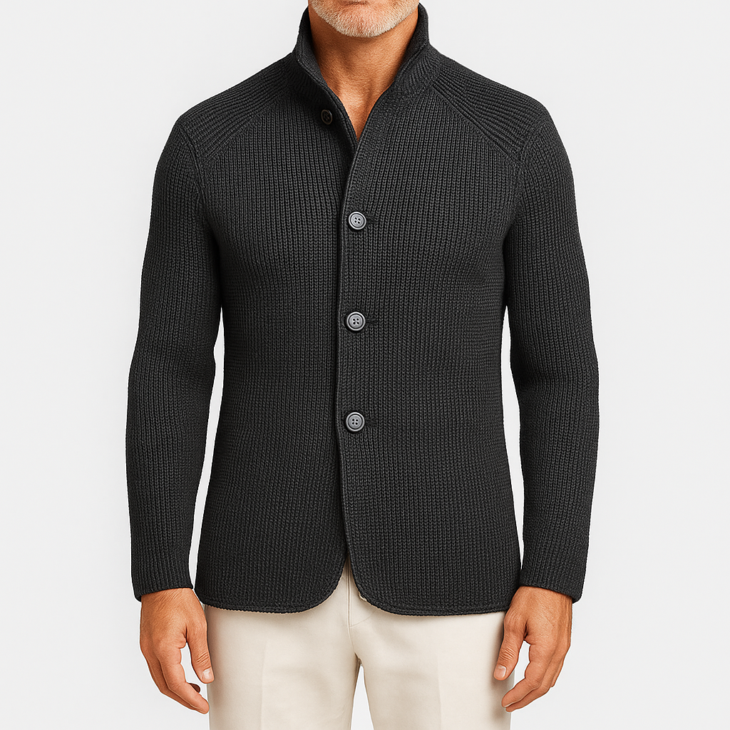 Men's Buttoned Knit Cardigan