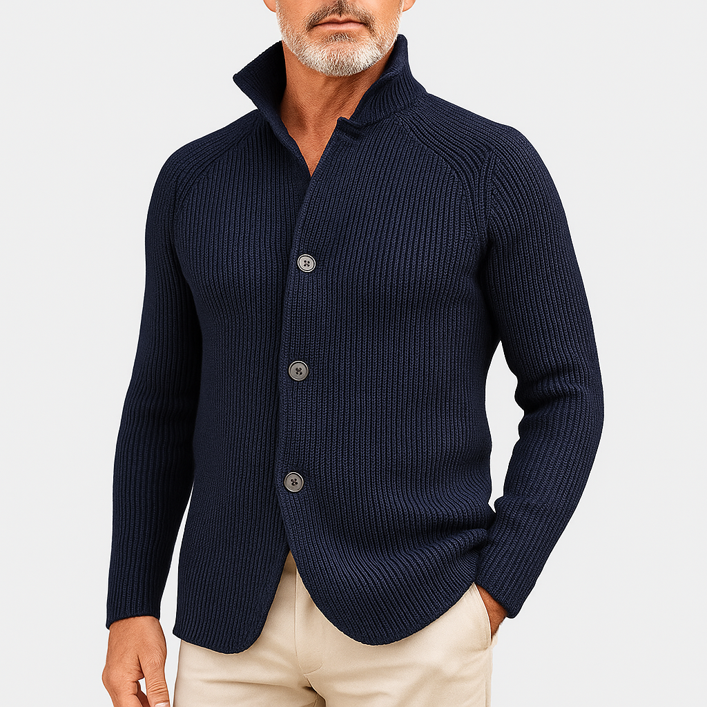 Men's Buttoned Knit Cardigan