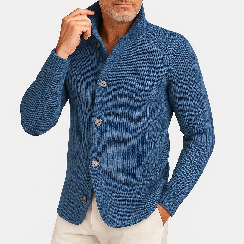 Men's Buttoned Knit Cardigan