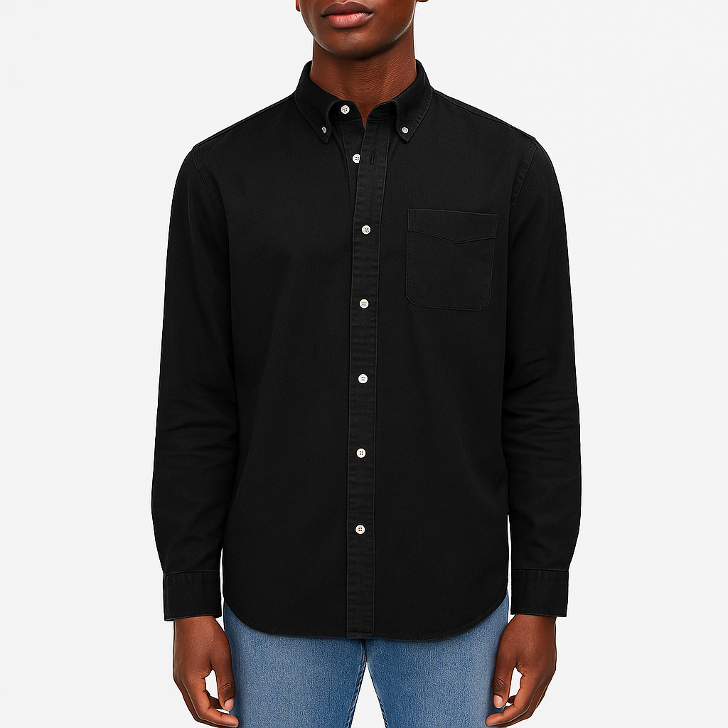 Men's Button-Up Denim Shirt