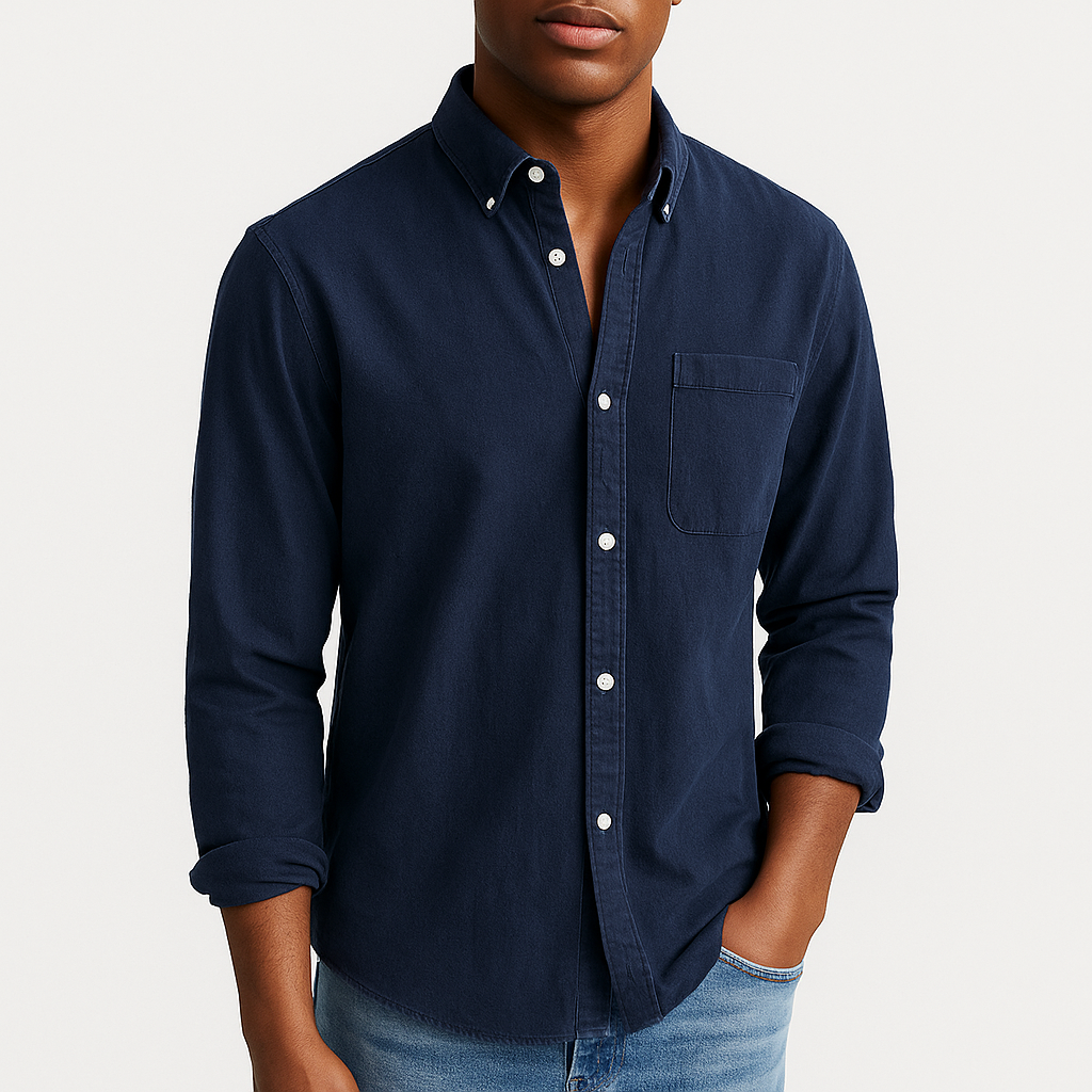 Men's Button-Up Denim Shirt