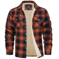 Men's Sherpa Lined Check Overshirt for Winter