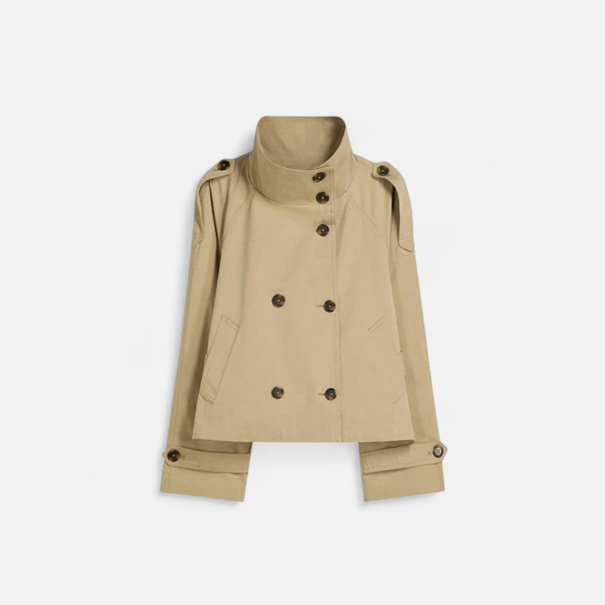 Women's Belted Short Trench Coat