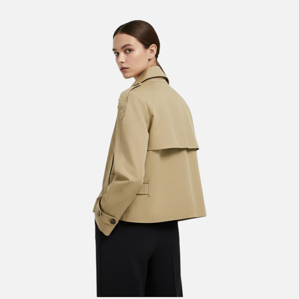 Women's Belted Short Trench Coat
