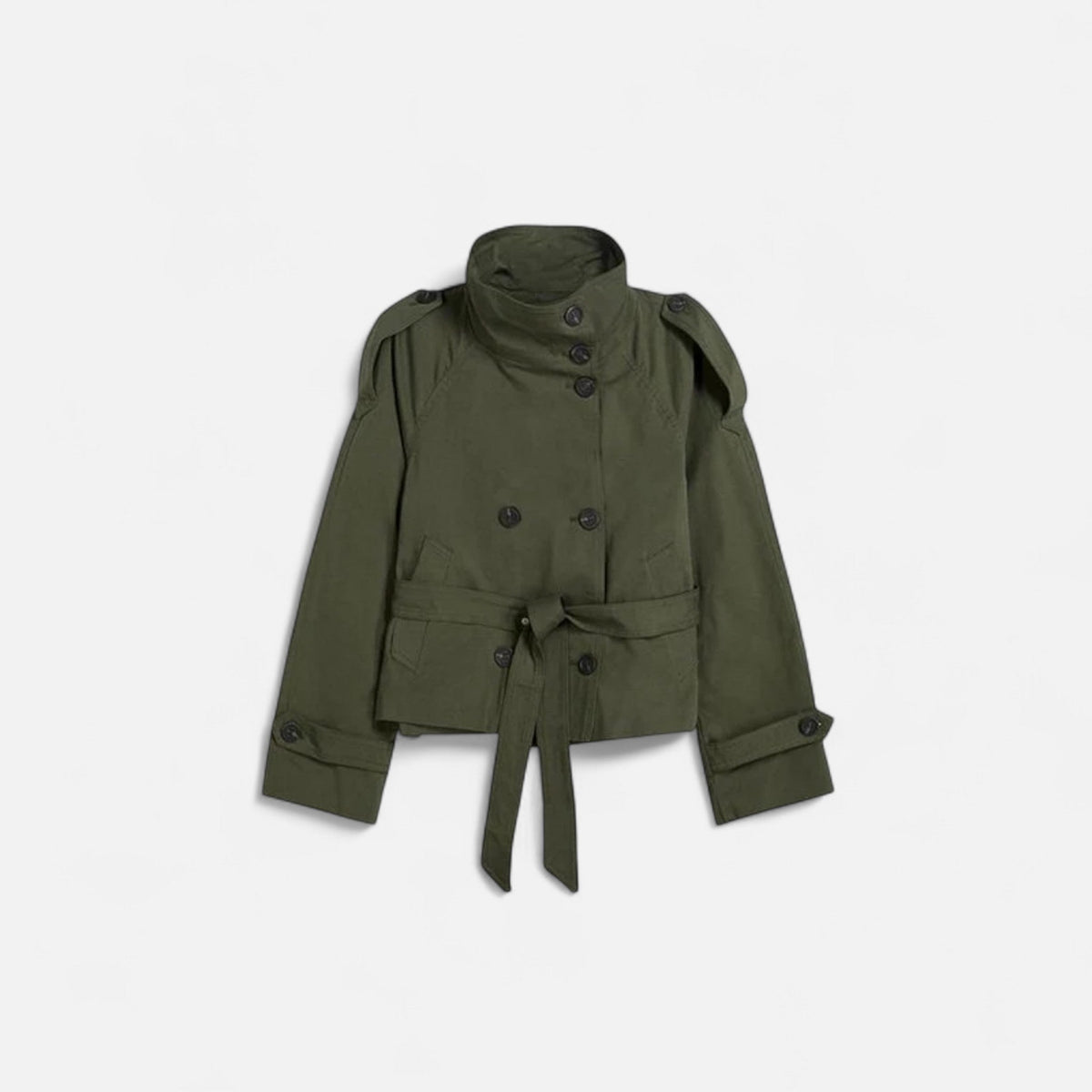Women's Belted Short Trench Coat