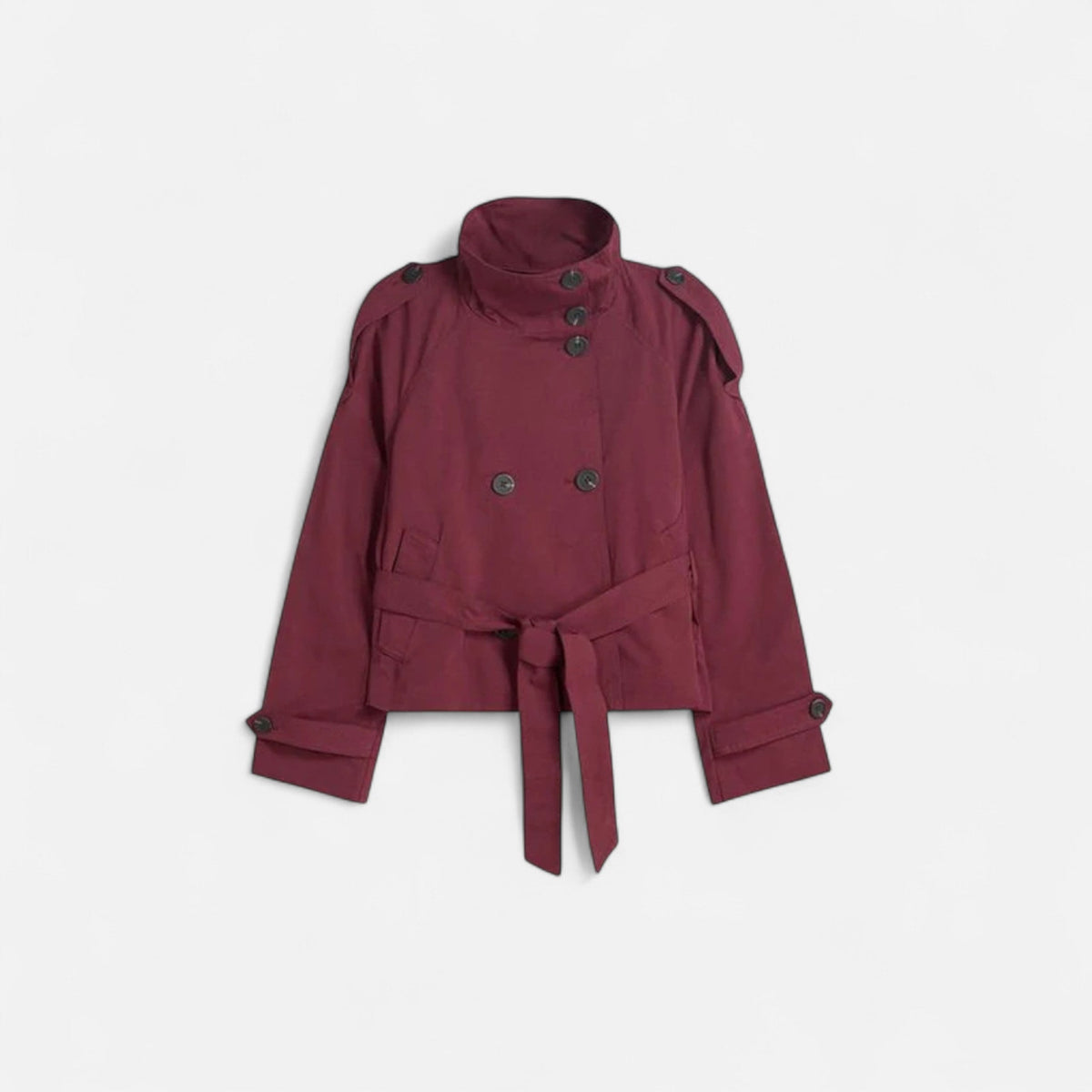 Women's Belted Short Trench Coat
