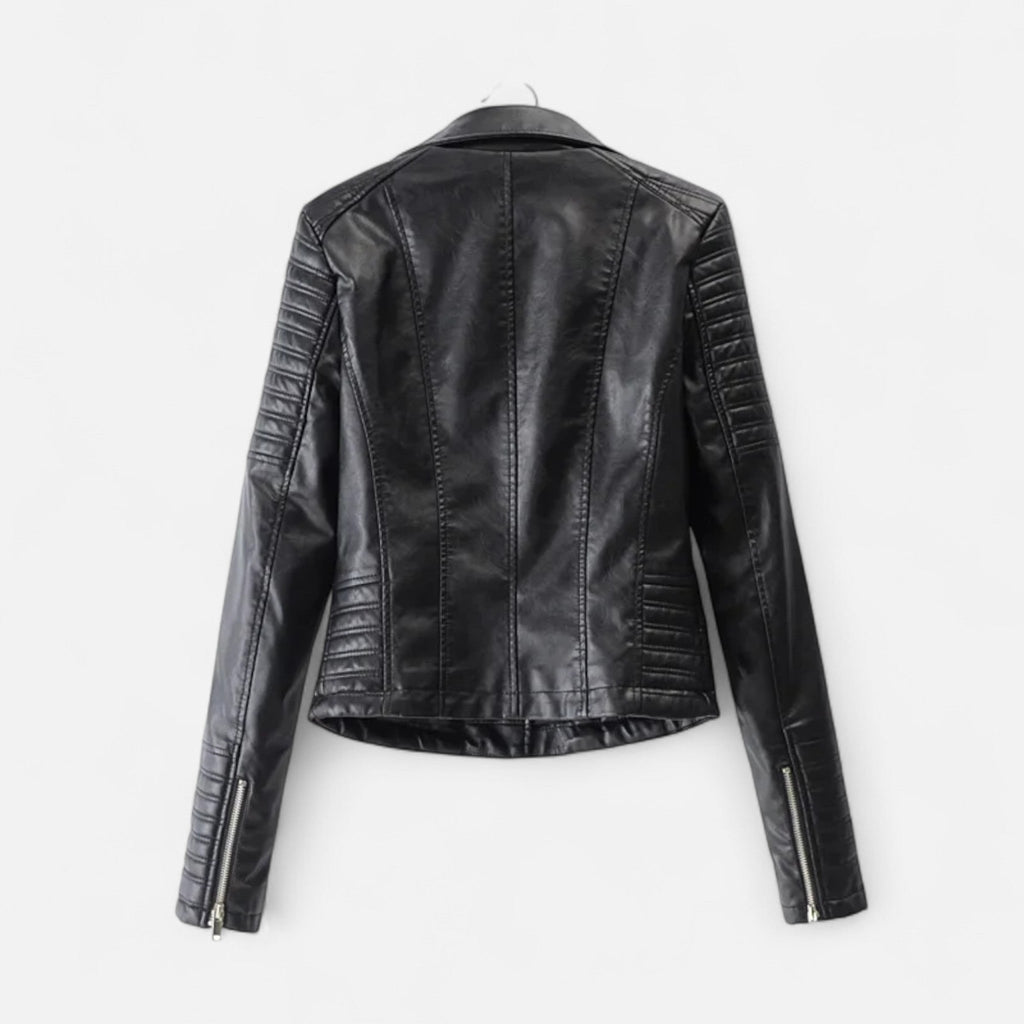 Timeless Women's Leather Biker Design Jacket