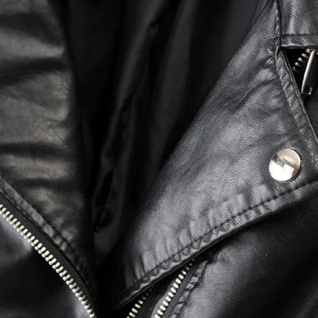 Timeless Women's Leather Biker Design Jacket