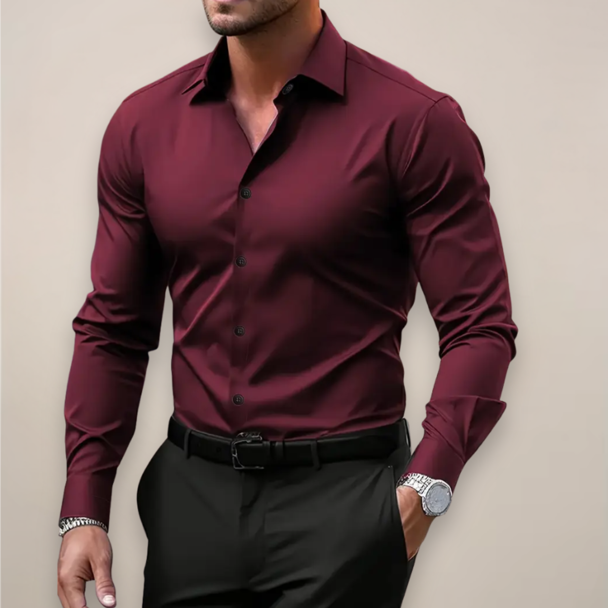 Elegant Slim-Fit Spring Shirt For Men