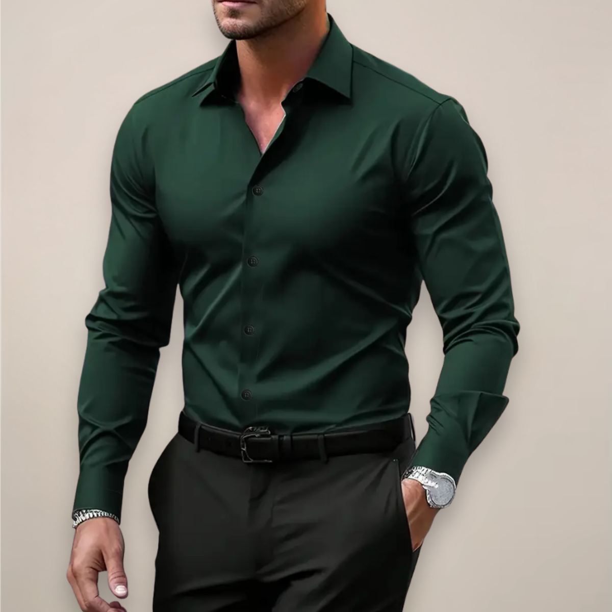Elegant Slim-Fit Spring Shirt For Men