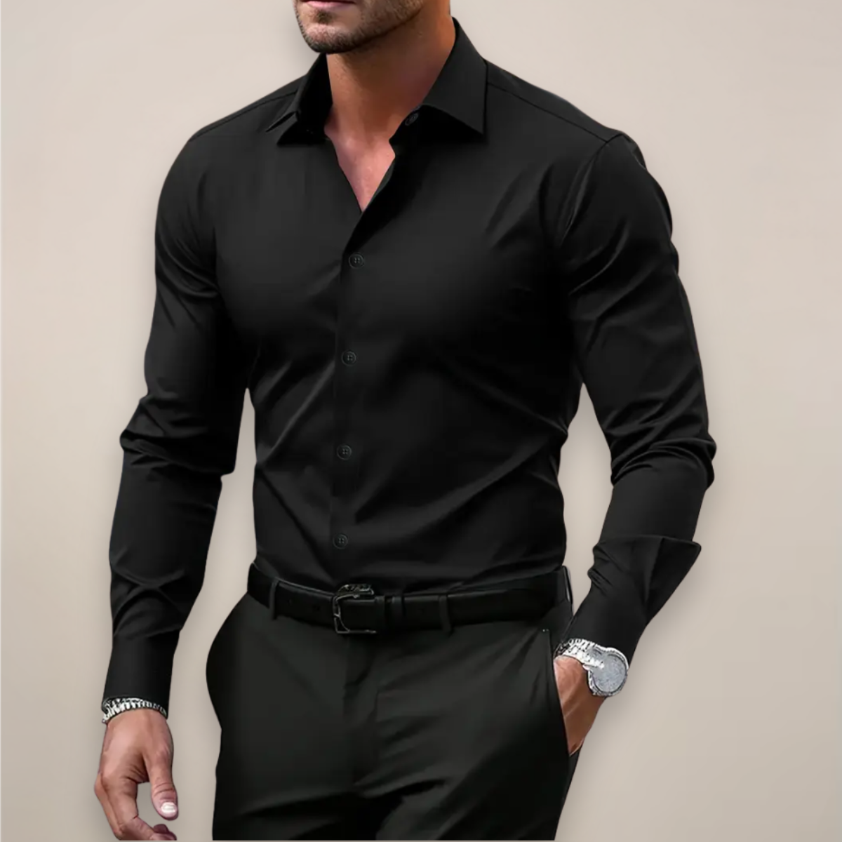 Elegant Slim-Fit Spring Shirt For Men