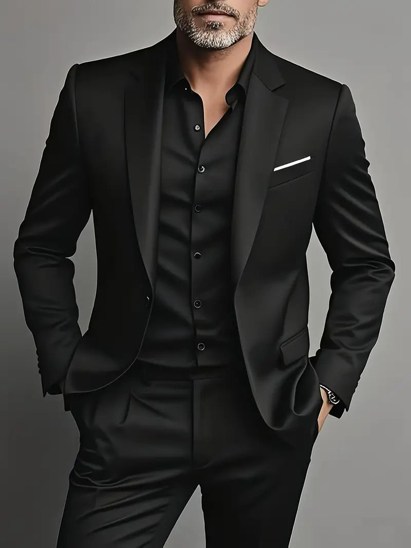 Elegant Spring Suit for Men, Tailored Fit