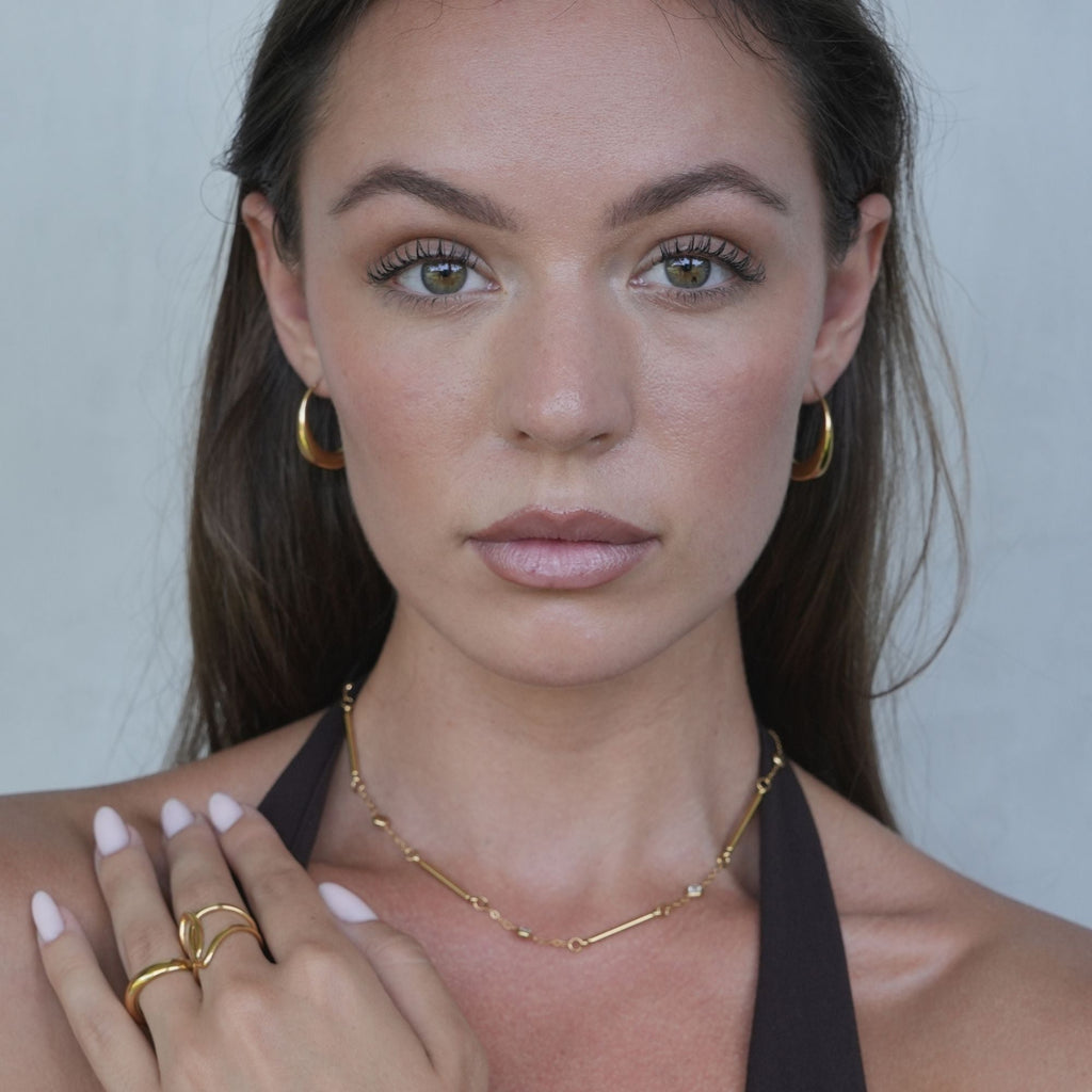 Simone Teardrop Hoops | 18K Gold-Plated