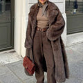 Women's Winter Faux-Fur Coat, Oversized Longline