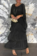 Nora | Layered Maxi Dress - Black