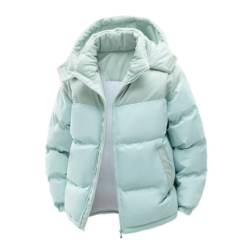 Men's Winter Puffer Jacket, Quilted and Fleece Lined