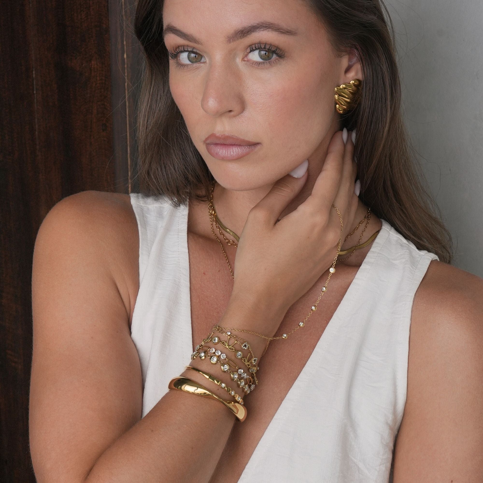 Selene Wave Cuff | 18K Gold-Plated