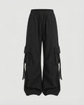 Women's Winter Cargo Pants, Baggy Drop-Crotch Fit