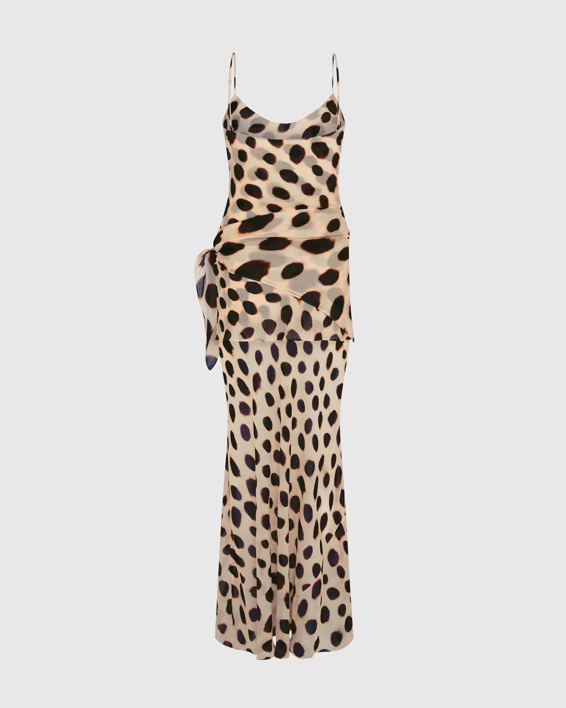 LEOPARD TIE MAXI DRESS
