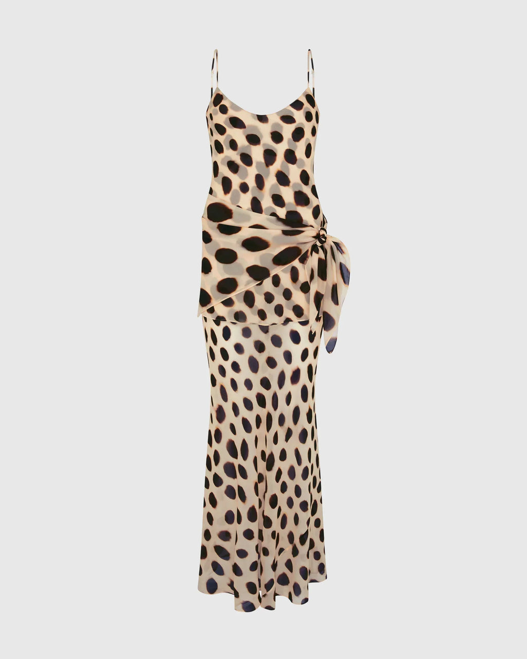 LEOPARD TIE MAXI DRESS