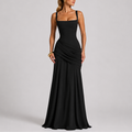 Women’s Elegant Ruched Maxi Evening Dress