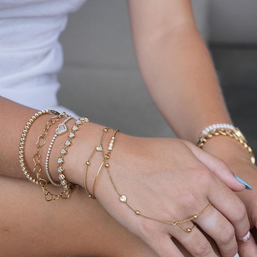 Isola Heart Link Bracelet | 18K Gold-Plated