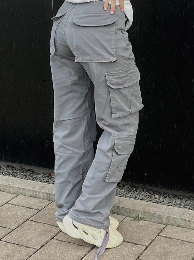 Women's Winter Cargo Trousers, Wide Leg