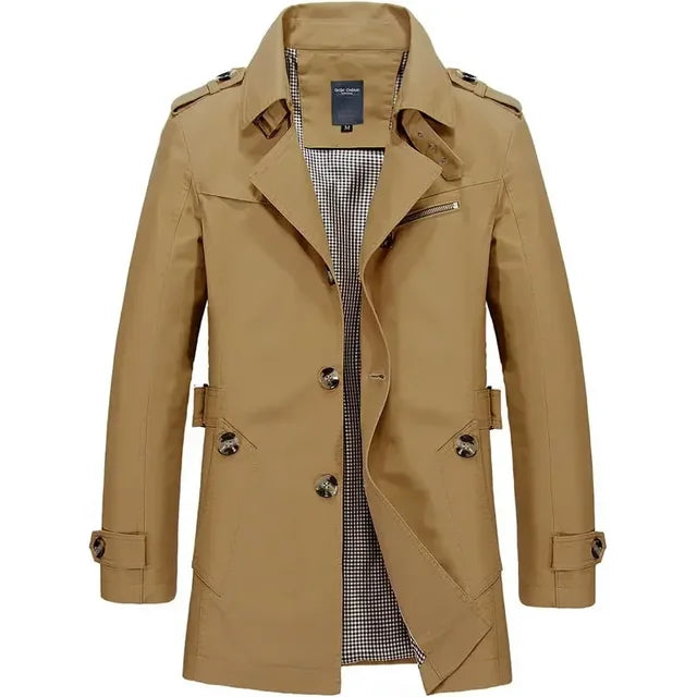 Men's Elegant Classic Trench Coat Autumn