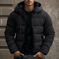 Men's Winter Hooded Puffer Jacket, Insulated