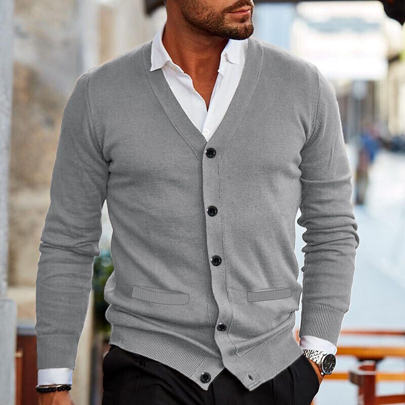Men's Vintage Casual V-Neck Cardigan