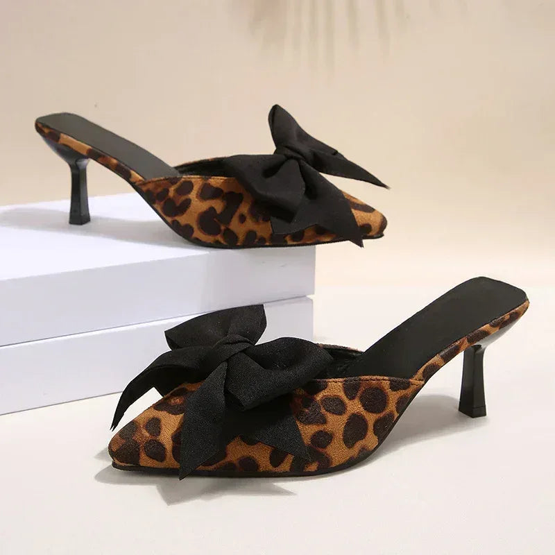 SIENNA LEOPARD BOW HEELS
