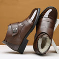 Men's Winter Ankle Boots, Fleece Lined and Hook-and-Loop
