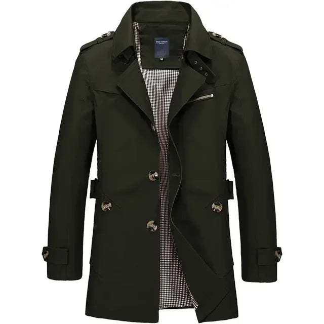 Men's Elegant Classic Trench Coat Autumn