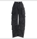 Women's Winter Cargo Jeans, Wide Leg