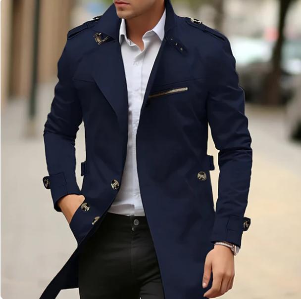 Men's Elegant Classic Trench Coat Autumn