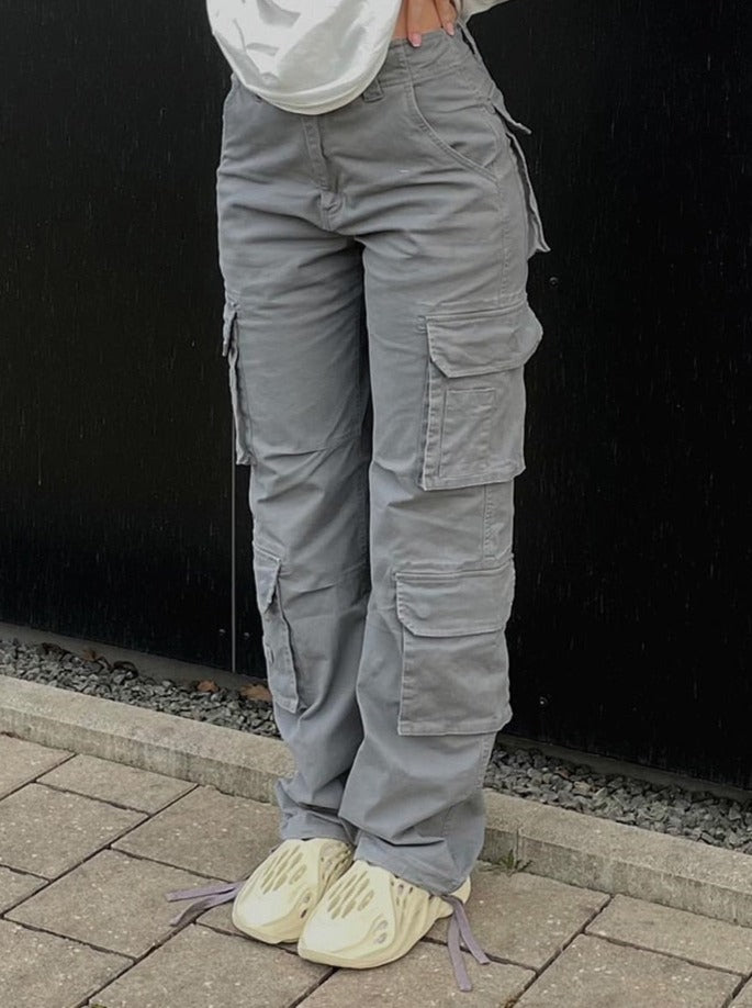Women's Winter Cargo Trousers, Wide Leg